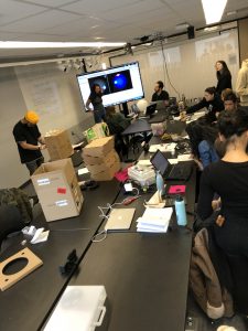 Play testing our paper prototypes in class