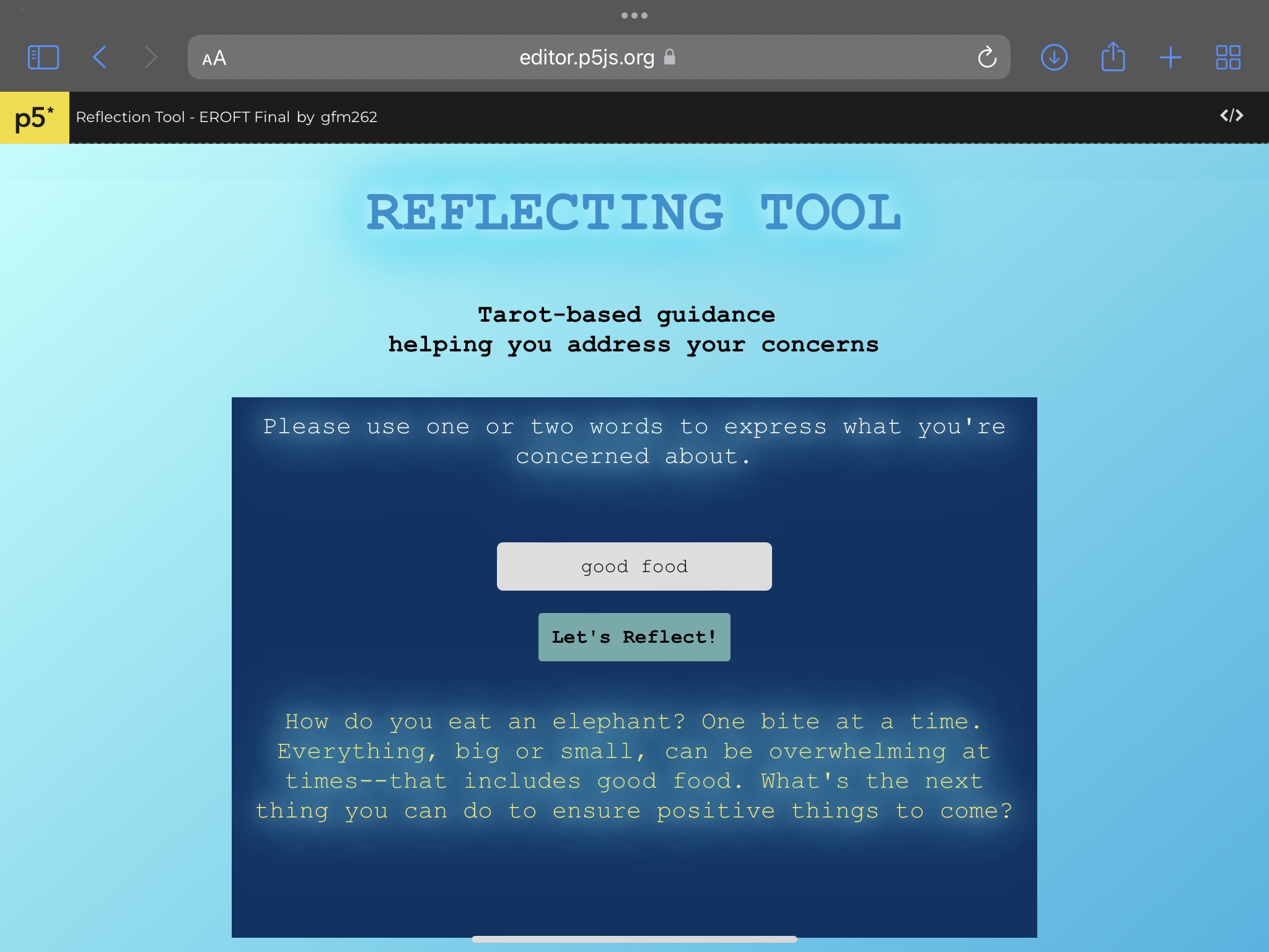 Digital Meditation – Reflecting Tool