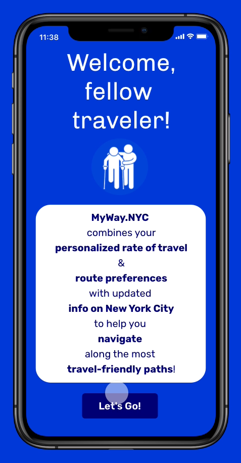 MyWay.NYC Welcome Screen Shot