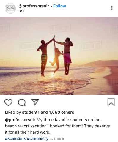 Professor Soir's Instagram - This image was shared with players who picked to DESTROY_INFO after completing the Escape Phase of the Escape Zoom.