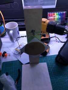 Testing out the escapement wheel and pallet fork – View A