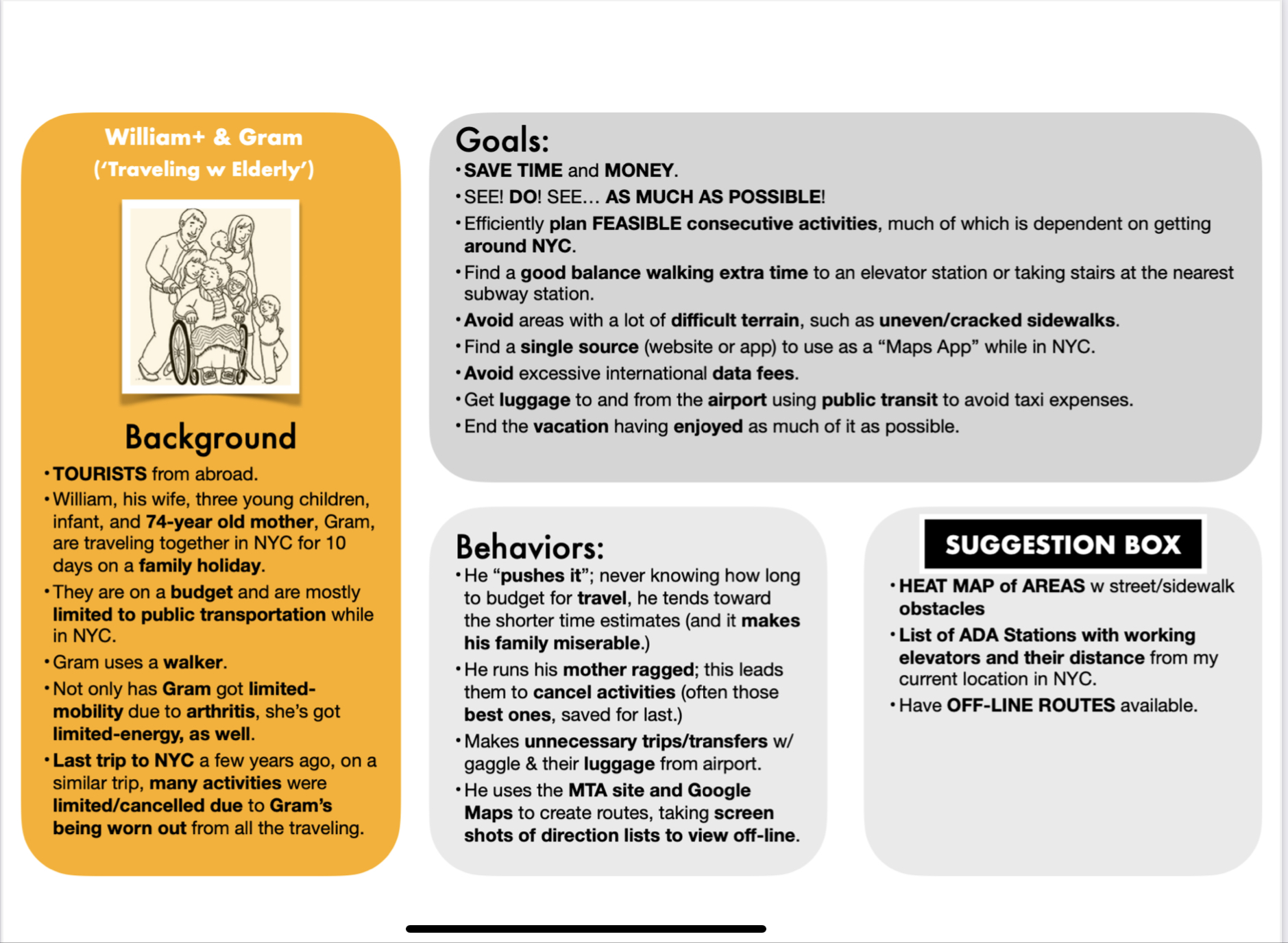 Sheet for Persona B - William+ & Gram - Traveling with Elderly